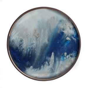 Ethnicraft Blue Mist Organic Glass Tray